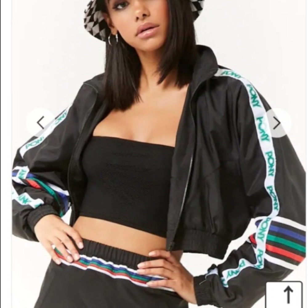 Foever21 cropped pony windbreaker